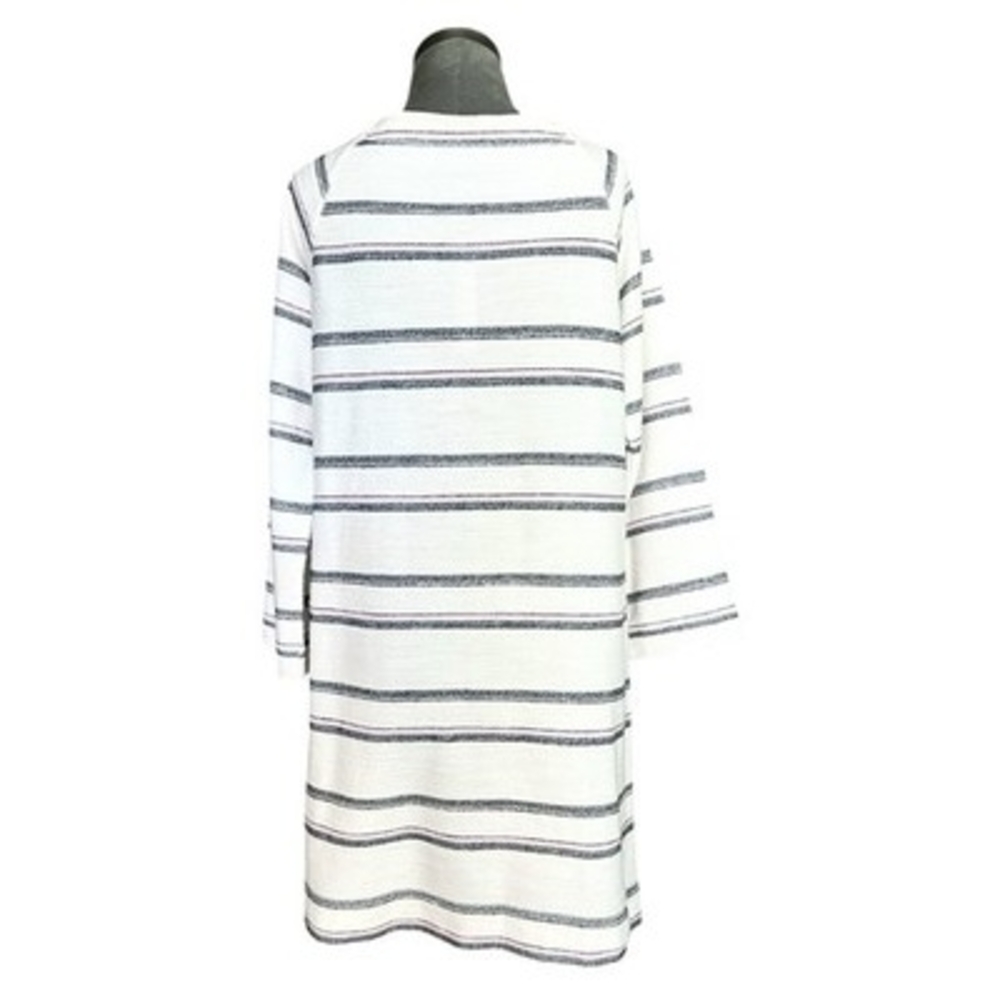 Lilla P Split Neck Knee Length Dress Raglan Sleeve Textured Size M NWT - Picture 3 of 6